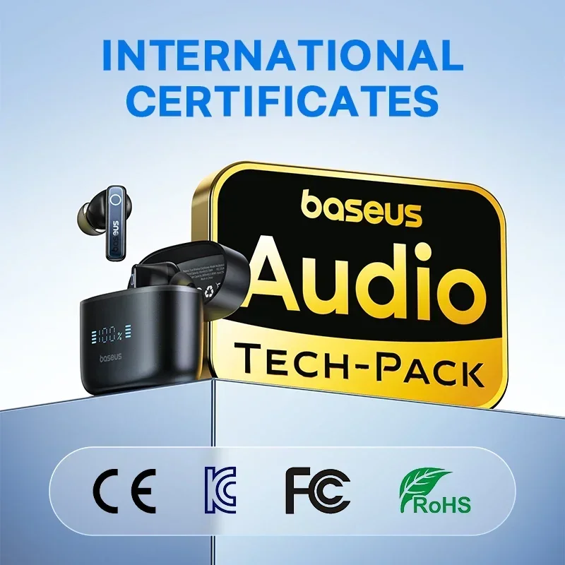 Baseus Bowie 30 ワイヤレスイヤホン 50dBノイズキャンセリング 65時間