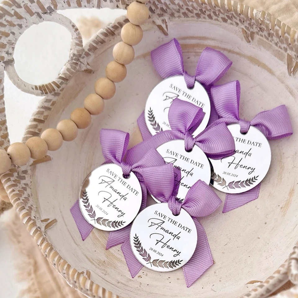 Targhette Nominative In Acrilico A Specchio, Personalizzabili, 50 Pezzi Da 4 Cm, Per Battesimo E Comunione – Colore Oro