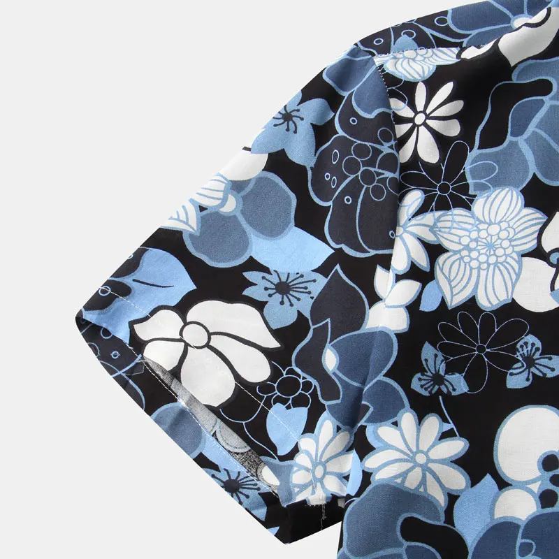 Mens Summer Tropical Floral Shirts Short Sleeve Button Down Aloha Hawaiian Shirt Casual Holiday Vacation Beach Shirt Chemise 3XL 5