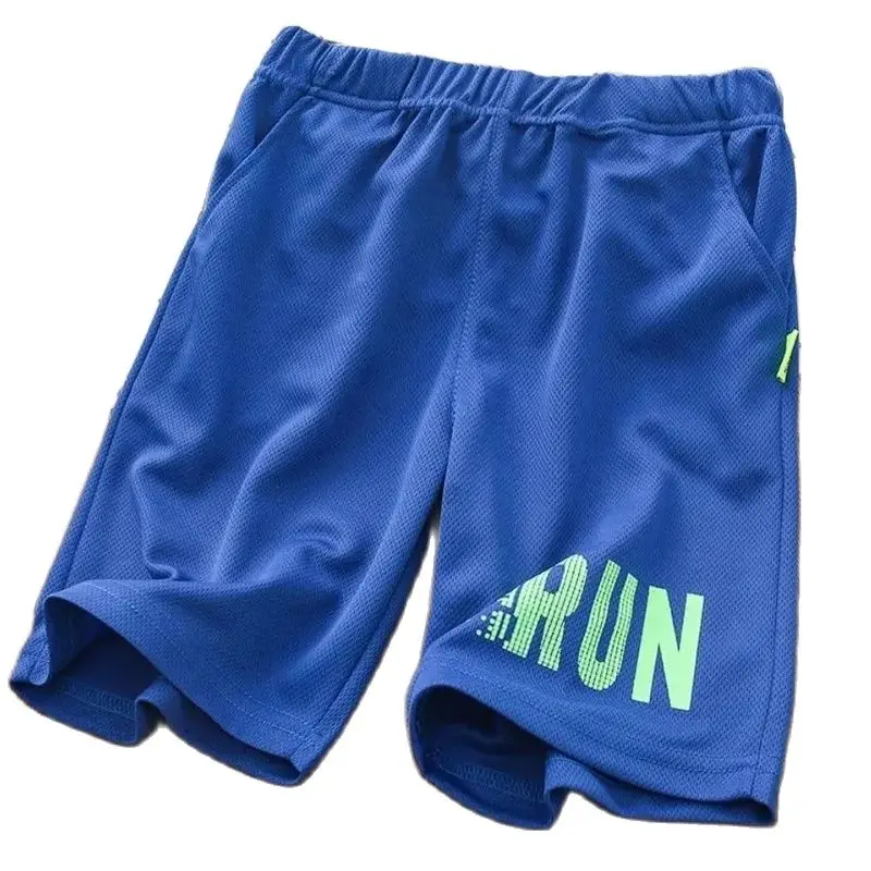 2022 Kids Sport Shorts Football Training Shorts Men Kits Soccer Uniform Boy Running Basketball Solid Color Loose Beach Shorts