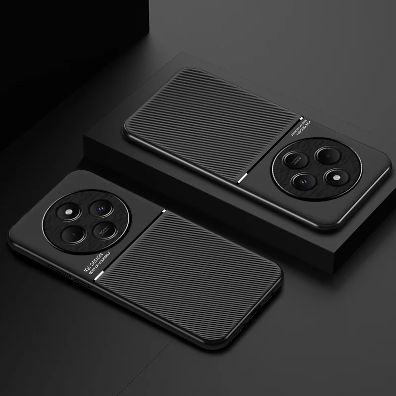 Luxury Leather Magnetic Phone Case with Soft Silicone Cover