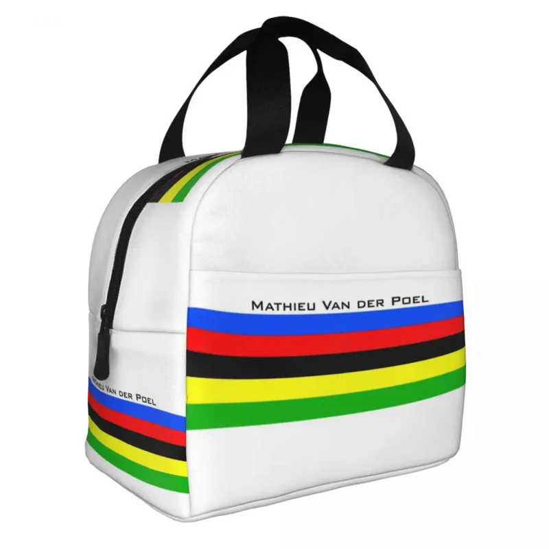 

Mathieu Van Der Poel Merch Lunch Bag Portable Insulated Oxford Cooler Dutch Cyclist Thermal Picnic Tote for Women Girl