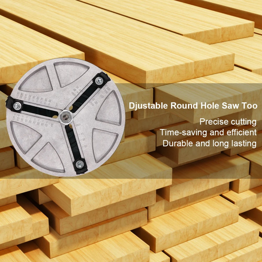 

Woodworking Cutting Tools Adjustable Round Hole Saw Tool Time Saving Adjustable Punching Saw Kit for Sandbag Board Acrylic Board