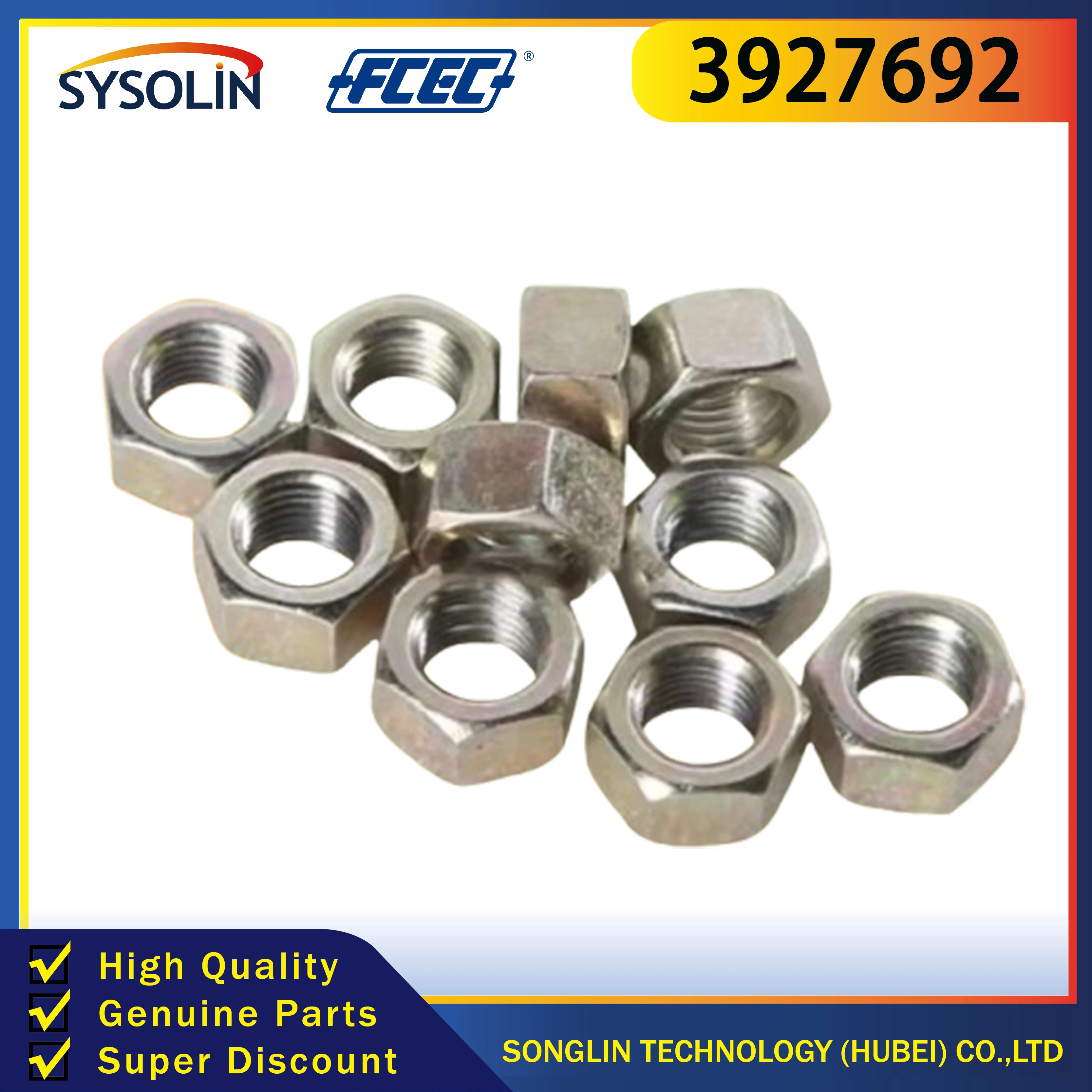 Good After- Service 10PCS Hex Nuts 3927692 For Engine Spare Parts