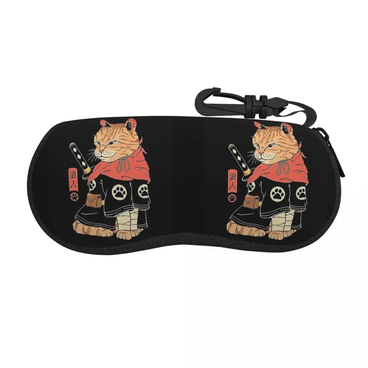 Catana Cats Retro Samurai Yakuza Holder Shell Glasses Case Protective Sunglasses Box Women Men Soft Eyeglasses Bag Pouch