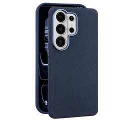 Luxury High Quality Original Technology Woven Magnetic Shockproof Case for Galaxy S25 Ultra (Blue)