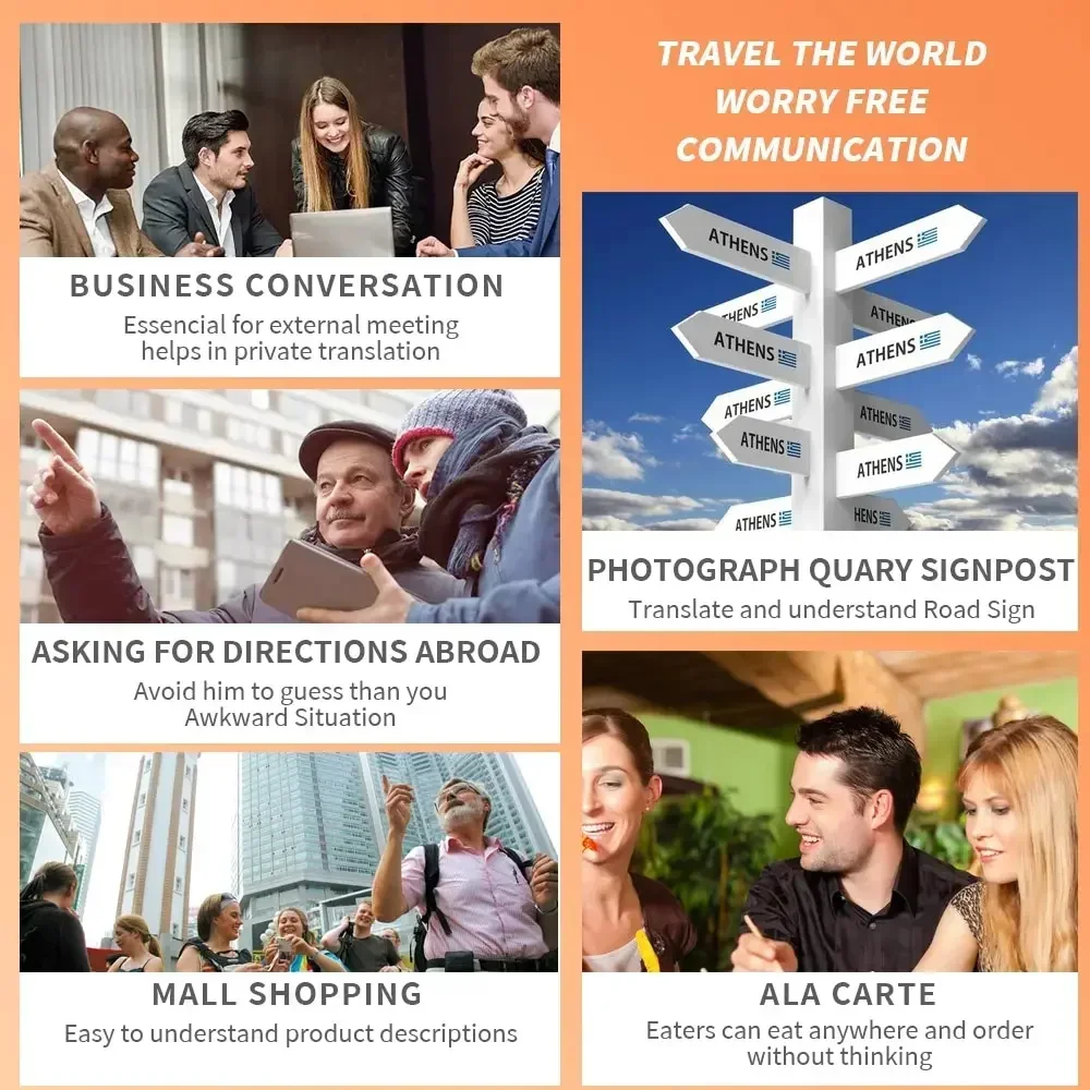 New Smart Translator Voice Multi 138 Languages Portable Support WiFi Full 3D Touch Screen Photo Offline Record Translation