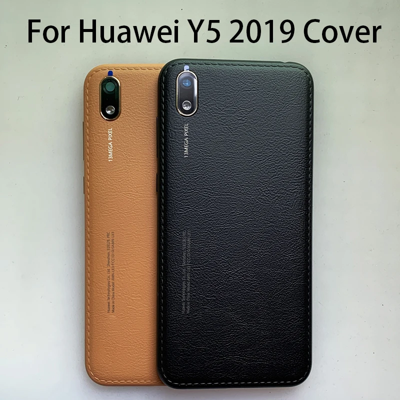 

Для Huawei Y5 2019 Задняя крышка батареи корпус Стекло задняя дверь чехол с объективом камеры AMN-LX9 LX1 LX2 LX3 Замена