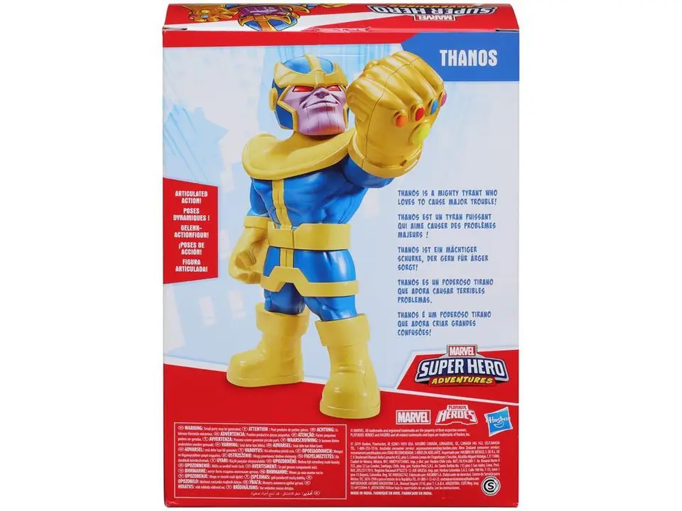 Marvel SHA MEGA Mighties Thanos - Action Figure Grande Per Mani Piccole - Supereroi Marvel Super Hero Adventures