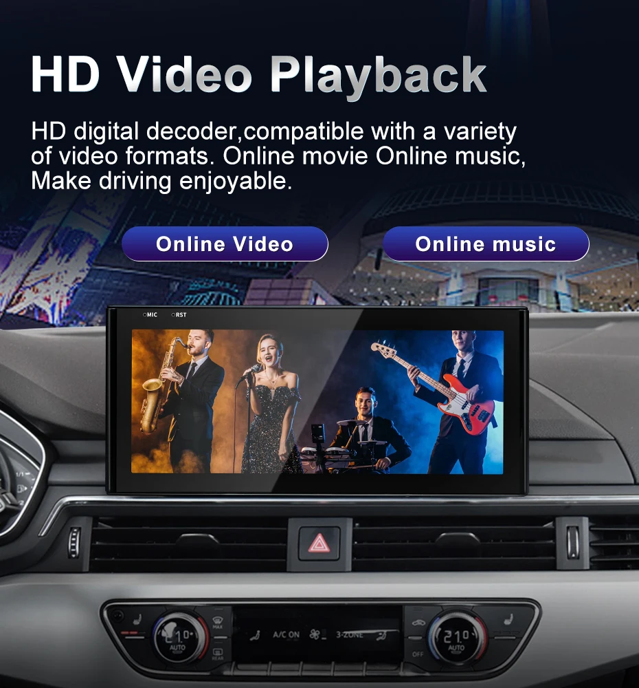 Qualcomm Snapdragon 680 6225 2.4GHz Wireless CarPlay Auto For AUDI A4 A5 B9 Car