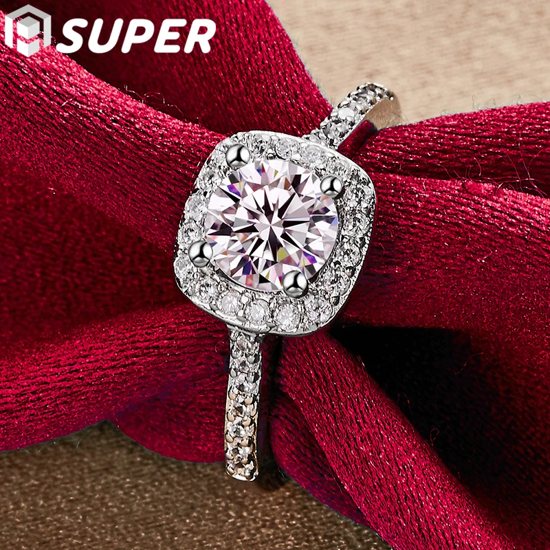 

925 Sterling Silver AAAAA Zircon Ring For Woman Fashion Wedding Party Charm Jewelry