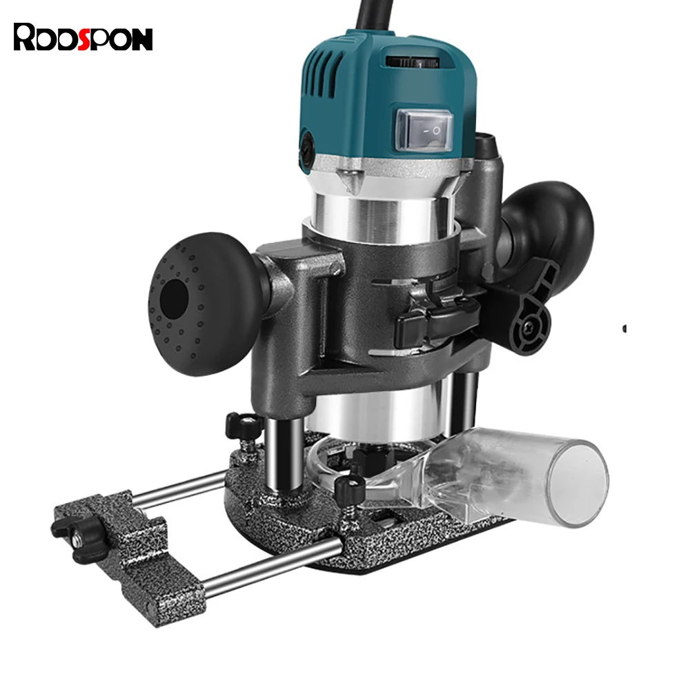 Compact Router Plunge Base for Milling Trimming Machine, Wood Router 6.35mm 800W, Power Tool Accessories 65mm, 3 Types Optional