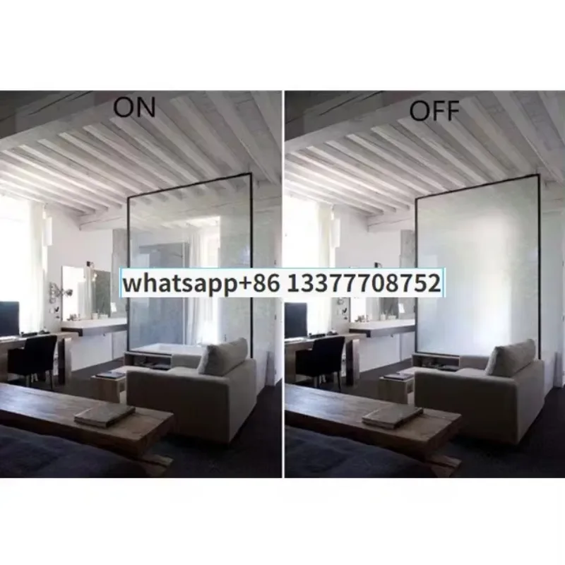 Customized products privacy magic dimming electric intelligent PDLC building glass switchable glass film Customizable 4