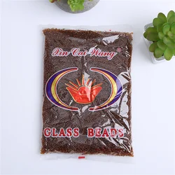 Premium Transparent Glass Millet Beads for DIY Jewelry and Handmade Accessories (Coffee20)