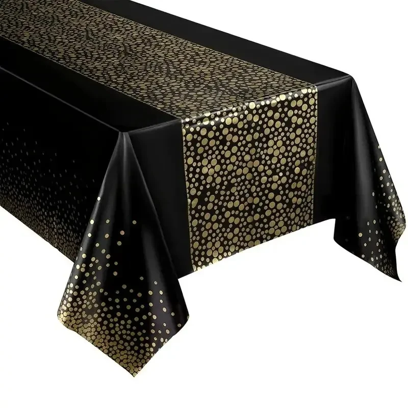 Disposable Tablecloth 1pc Small Polka Dot Thickened Waterproof PEVA For Home Wedding Birthday Party Decoration