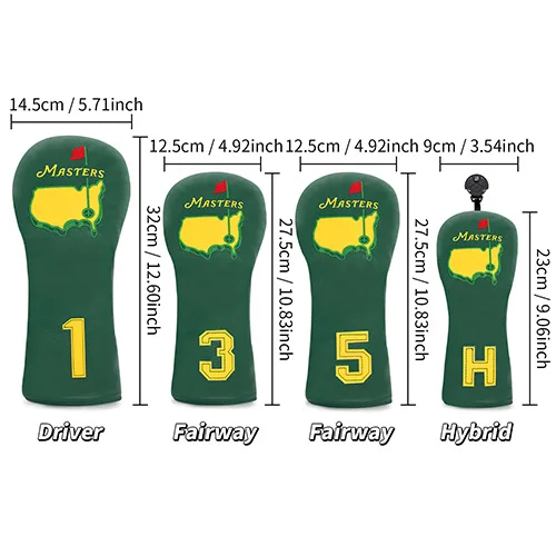 골프 클럽 헤드 커버 1 3 5 UT 커버, 드라이버, 페어웨이 우드, 퍼터 커버, 유니버설 클럽 헤드 프로텍터