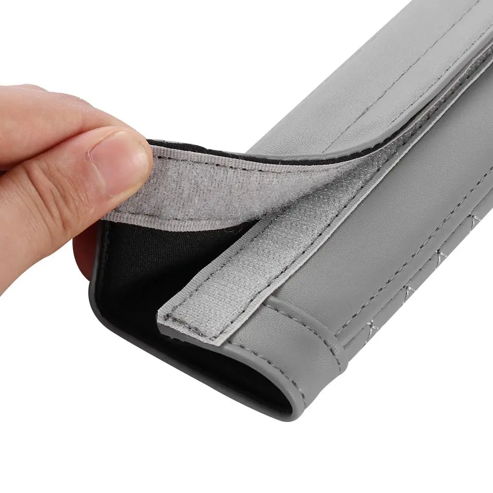 1 Pair Car Safety Seat Belt Faux Leather Head Cushion Shoulder Pad Cover Placid