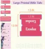 Rose Pink Bible Tabs Large Print Laminated Bible Tabs for Women and Girls Easy to Read Bible Book Tabs for Study Bible Index Tab 2