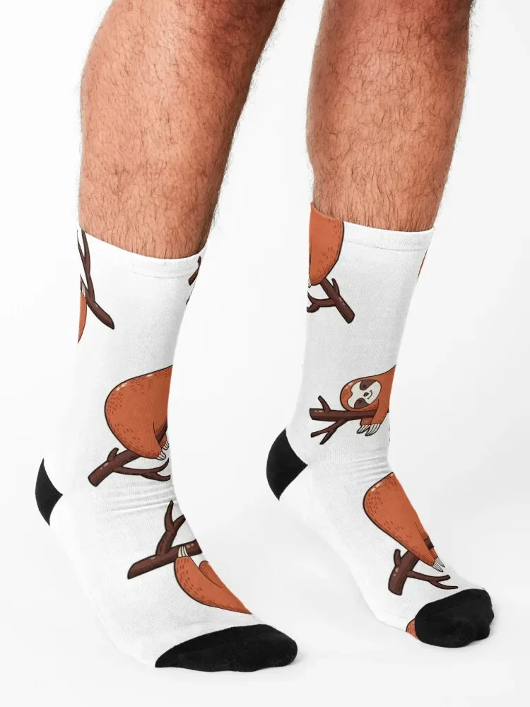 cute sloth Socks Antiskid soccer hiking Socks Women Men's