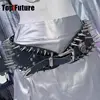 Women's Harajuku Steampunk Y2K Personalized Hip Hop fashion Spice Girls belt waistband Dark rivet skeleton belt Streetwear