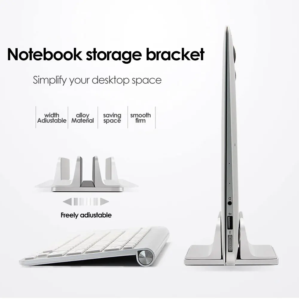 Adjustable Aluminum Vertical Laptop and Tablet Stand