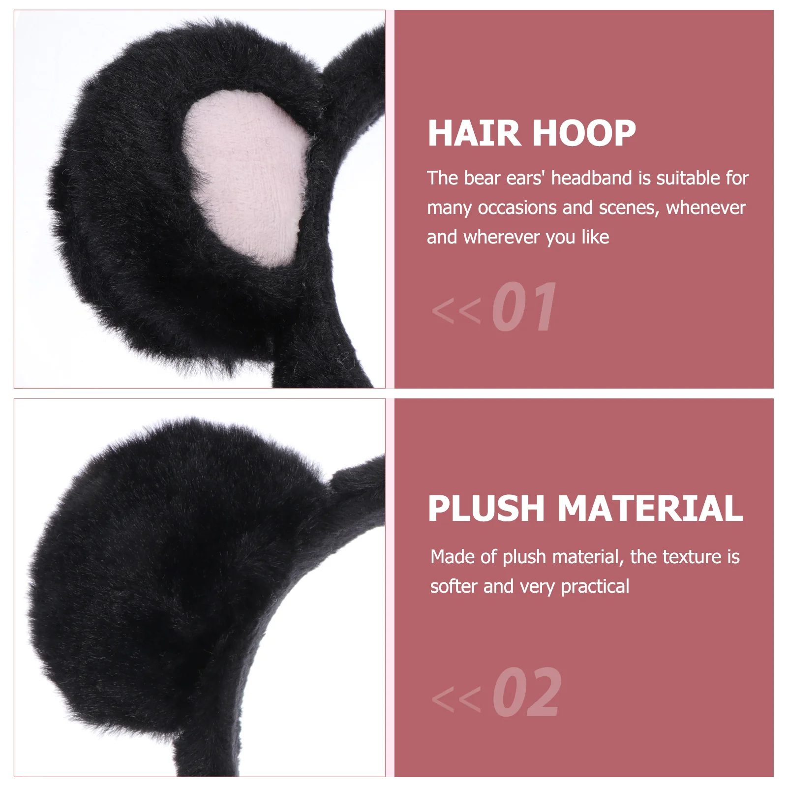 Bear Ears Headband Adult Purple Chipmunk Baby Headbands Animals Hairband Accessories 2