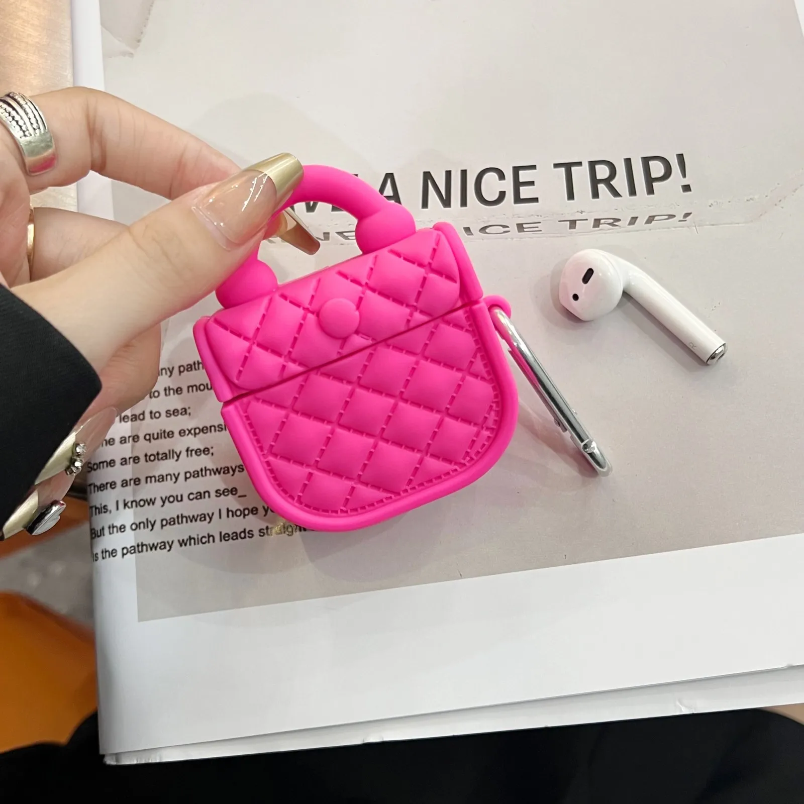 AirPods 1 2 Pro, модель 3 поколения, Искусственный Мягкий 3D силиконовый милый чехол с кольцевым ремешком, наушники, чехол для Apple AirPods Pro 2