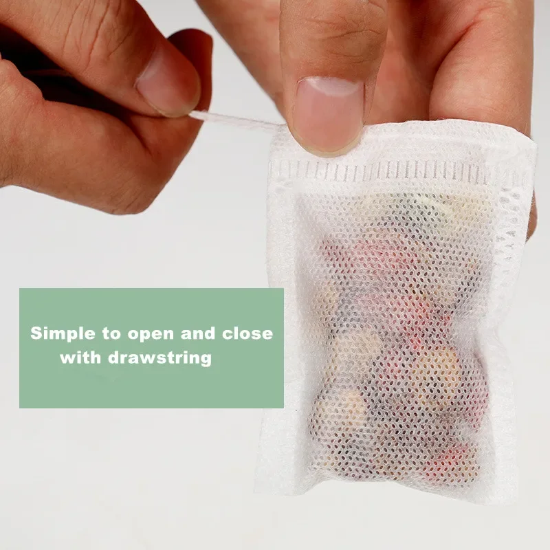 Disposable Tea Bags Disposable Tea Filter Bags 100 Pieces Disposable Tea Bag Drawstring Tea Filter Bags Empty Filter Cotton Bag for Loose