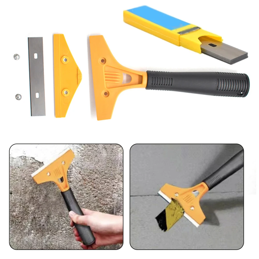 Portable Cleaning Shovel Cutter For Glass Floor Tiles Scraper With 10pcs Blades Floor Wall Seam Cement Cleaning Hand Tools 6