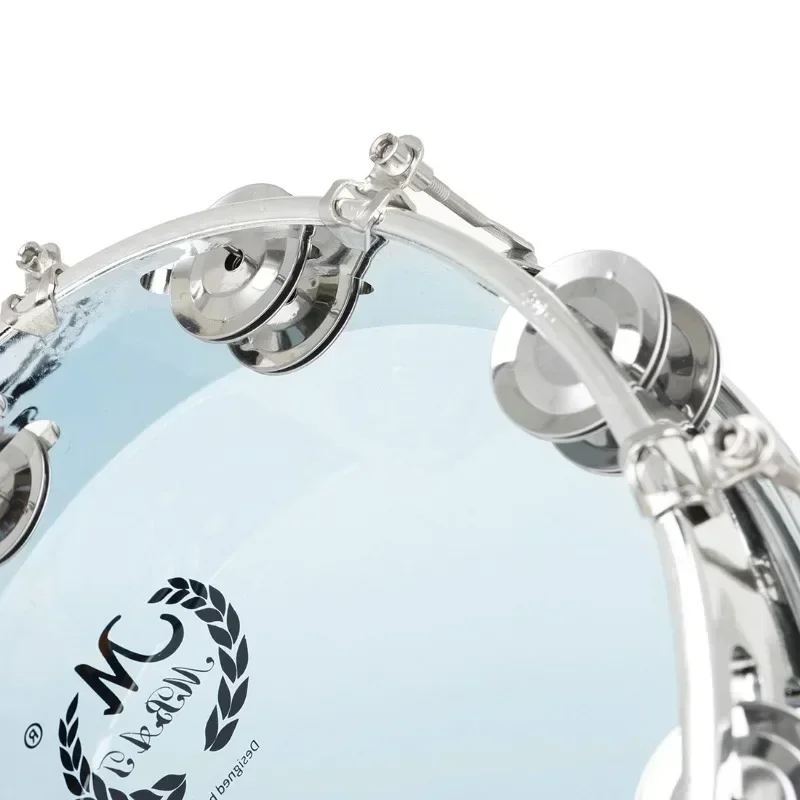 8/10inch Tambourine Self-Tuning Double Row Tambourine Stainless Steel Rings Hand Drums High Quality Percussion Instrument