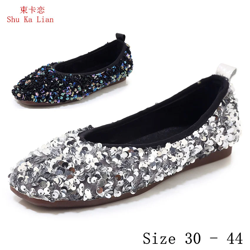 

Loafers Girl Ballet Flats Women Flat Slip On Shoes Soft Comfortable Shoes Woman Small Plus Size 30 - 44