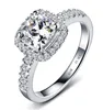 Solid 14K 585 White Gold 1CT Cushion Moissanite Engagement Ring D Color VVS1 Original Diamond Ring For Women 1