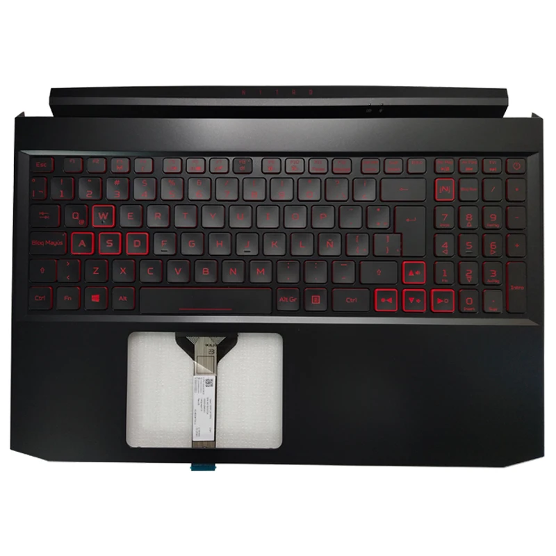 NEW For Acer Nitro 5 AN515-57 AN515-45 Russian/US laptop keyboard Laptop Palmrest Upper Cover Case Red backlight