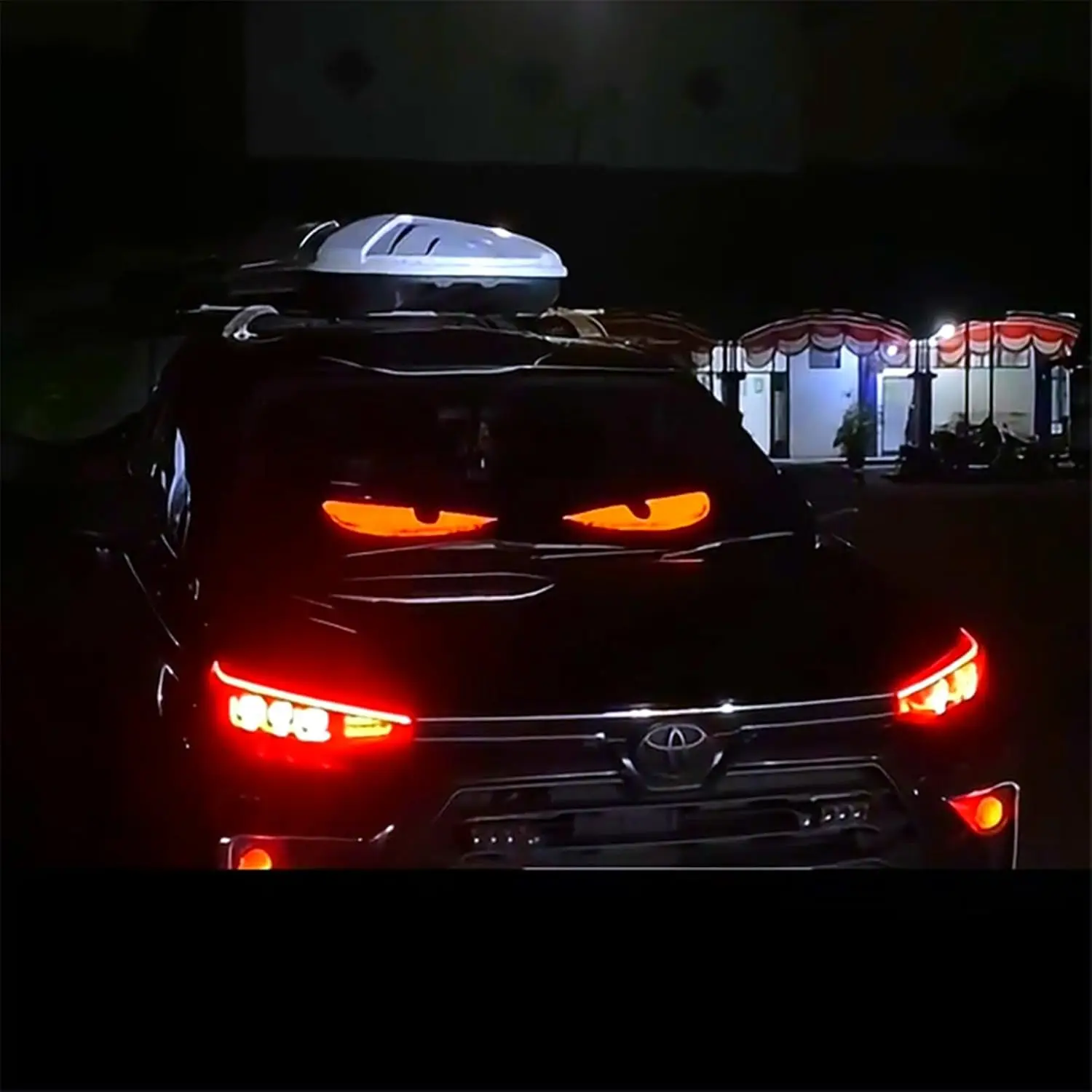 Demon Eyes LED Matrix Pixel Panel, Scrolling Bright Advertising LED Signs, Flexible USB 5V LED Car Sign Bluetooth App Control 3
