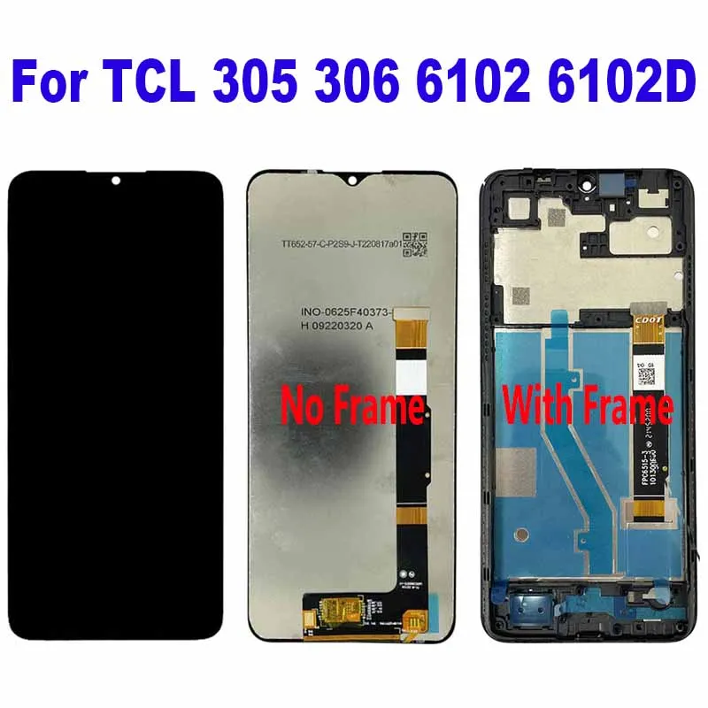 

For TCL 305 305i 6102D 5164D 6102A LCD Display Touch Screen Digitizer Assembly For TCL 306 X668 6102H 6102