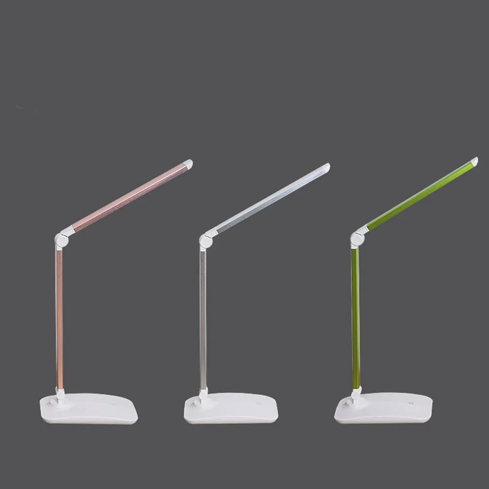메탈 터치 컨트롤 LED 데스크 램프, 조절 가능한 초슬림 알루미늄 암 레딩 램프, USB 포트 포함, 가정용 디밍 가능 무드등