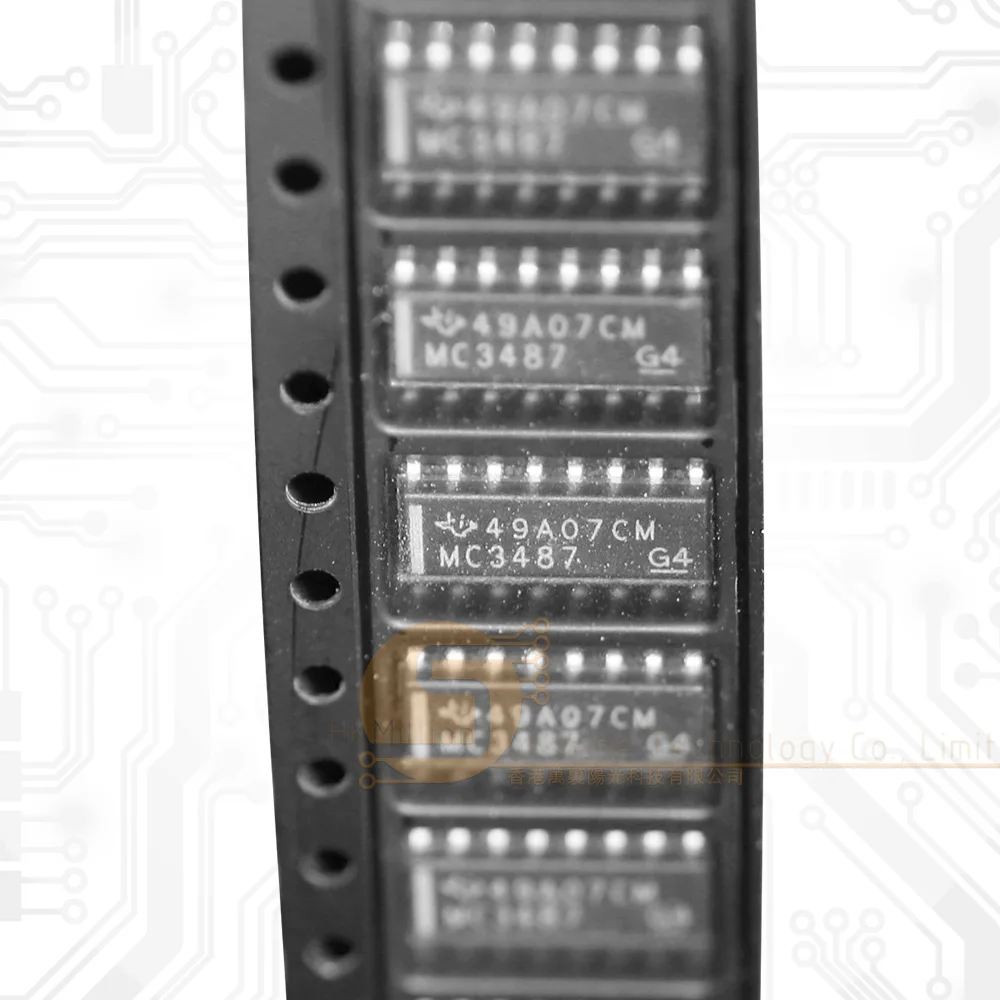 New MC3487DR SOIC 16 Receiver 4/0 MC3487 Four way Differential Line ...