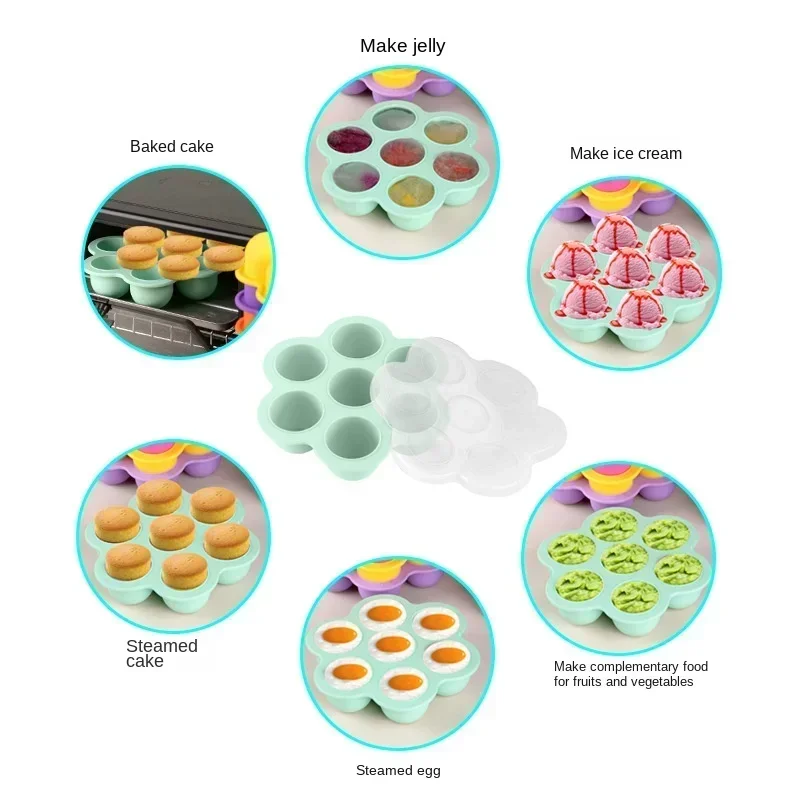 Holes Molds Silicone Molds Pastry Reposteria Baby Food Cake Stand Kitchen Utensil Crispy Egg Freezer Tray Repeatable Mold Dining
