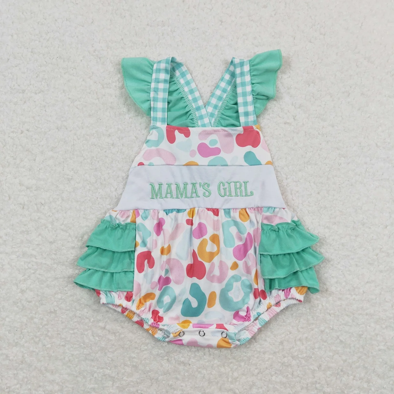 Nagybani Kisded Buborék Hímzés romper Újszülött Leopárd Eper Virágos Kezeslábas bodysuit gyerekeknek gyerekek mama's one-piece