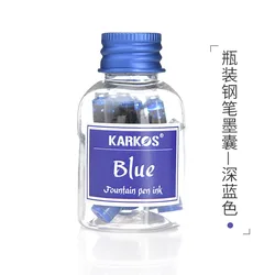 Vibrant Water-Soluble Fountain Pen Ink Set - 30ml Bottle & Replaceable Refill (Bottled Blue InkSac)