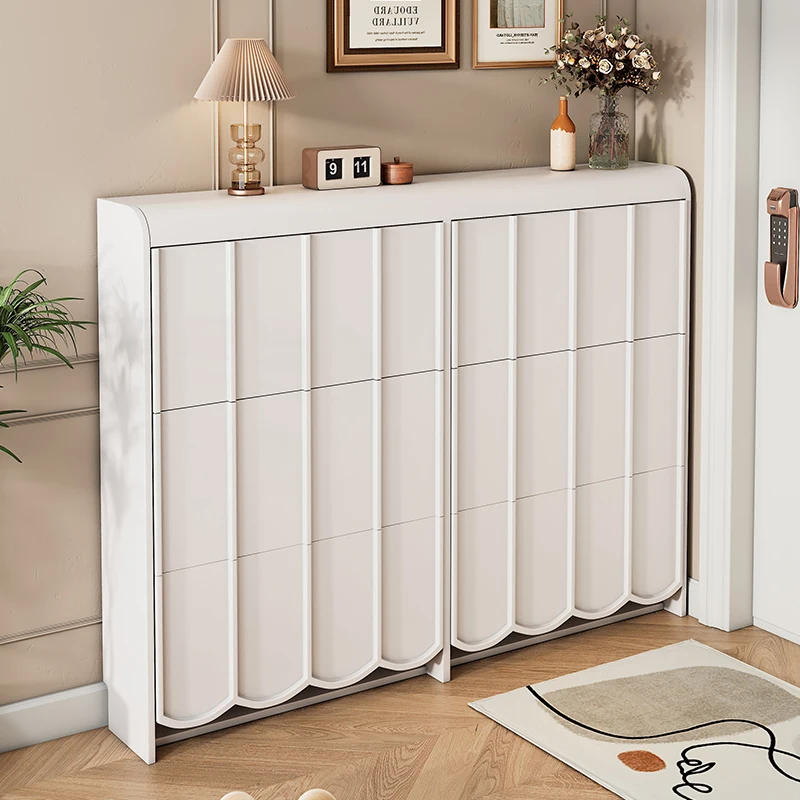 

Xl Ultra-Thin Shoe Cabinet Home Doorway Entrance Tilting Entrance Cabinet Integrated Wall Narrow Shoe Rack