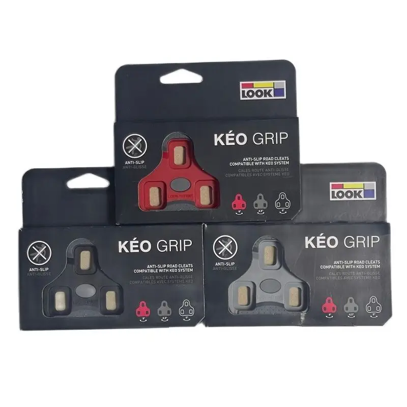 

LOOK KEO Compatible Pedal Grip Cleats for Road Bike PLASTIC RED GREY BLACK