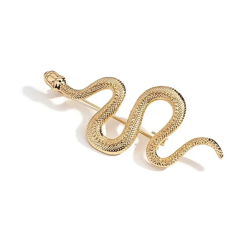 Gold Snake Brooch