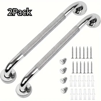 1/2 Pcs 40cm Anti-Slip Stainless Steel Bathroom Grab Bars 1
