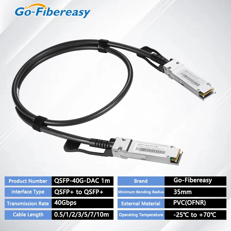 QSFP 40Gb DAC Cable 0.5M,1M,2M,3M,5M QSFP+ Passive Direct Attach Copper Cable For Mikrotic,Cisco,Huawei,Juniper Optical Switch