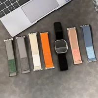 Bracelet en nylon et cuir pour Apple Watch Ultra 3/2/1 49mm 11 10 46mm 42mm Confortable IWatch 9 8 7 6 5 4 SE3 45/44/41/40mm 6