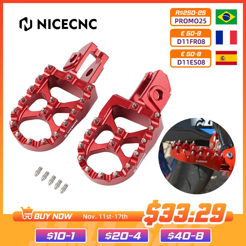 

NiceCNC For Beta RR300 RR 200 250 300 350 390 400 430 450 480 520 2020-2024 2023 Motorcycle Foot Pegs Footrest Footpeg RR250