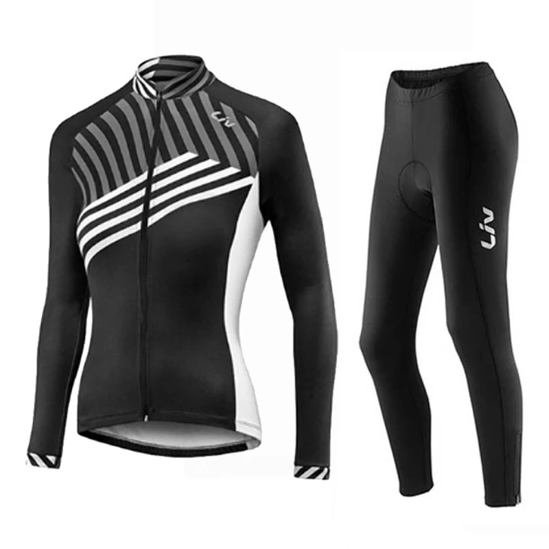 Liv 여성용 사이클링 저지 세트, 긴 소매 통기성 의류, MTB Maillot Ropa Ciclismo 자전거 운동복 자전거 유니폼, 가을