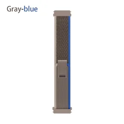 Trail Nylon Sport Strap Band | Universal Bracelet Belt Accessories 20/22mm - 22mm (Gray - blue)