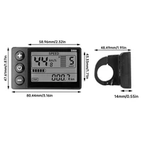 S866 vélo électrique LCD affichage compteur compteur de vitesse odomètre 24V 36V 48V panneau de commande de Scooter électrique avec prise 5